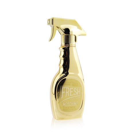 Moschino Gold Fresh Couture Eau De Parfum in a vibrant bottle, featuring floral fruity notes for modern women, 50ml.