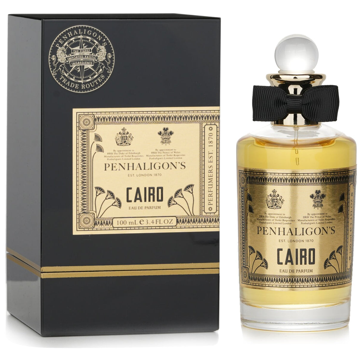 Penhaligon's Cairo Eau De Parfum Spray, a luxurious oriental floral scent with rose, saffron, sandalwood, and cedarwood notes.