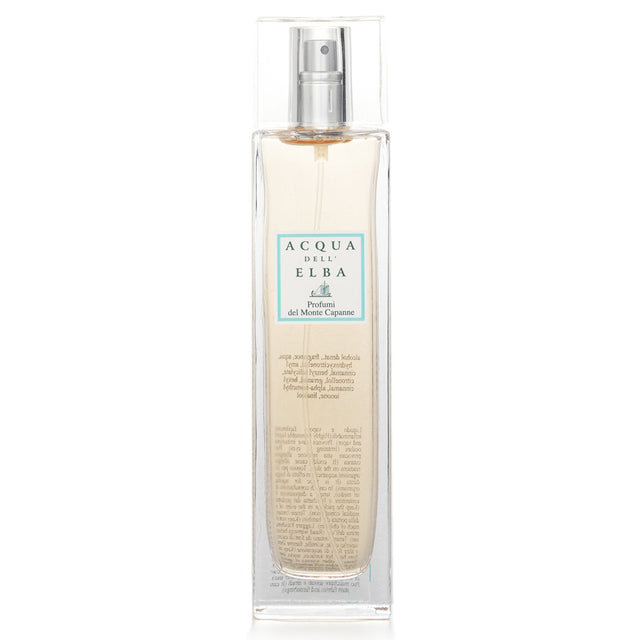 Luxurious 100ml room spray with floral and woody notes, evoking the serene essence of Tuscany's Mediterranean landscapes.