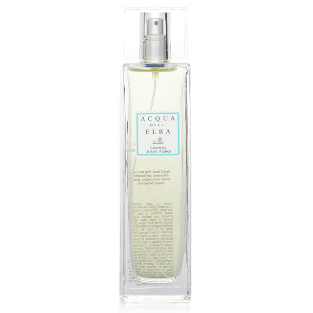 Elegant room spray featuring citrus and greenery scents, evoking the Italian coastline for a refreshing home ambiance.