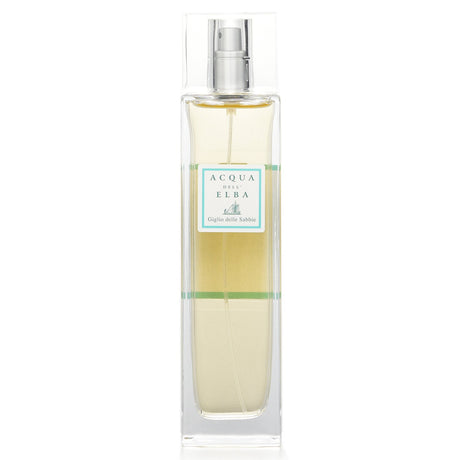 Luxurious Acqua Dell'Elba room spray in Giglio Delle Sabbie, featuring floral notes for a relaxing home ambiance.