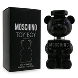 Moschino Toy Boy Eau De Parfum Spray 30ml, a woody spicy fragrance for men, featuring notes of bergamot, magnolia, and sandalwood.