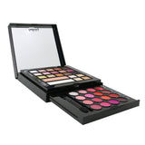 Versatile Pupa makeup palette with 4 concealers, 15 eyeshadows, blush, and lip creams for endless creative looks.