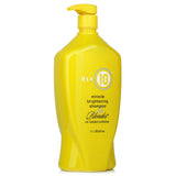 Miracle Brightening Shampoo for blondes, enhancing color and shine while protecting against brassiness and fading.