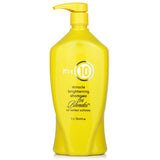 It's A 10 Miracle Brightening Shampoo for blondes, enhances brightness, fights brassiness, and adds shine in a 1000ml bottle.