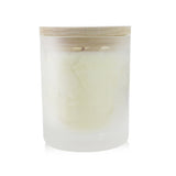 Elegant frosted glass scented candle with ylang-ylang and patchouli for creating a romantic atmosphere, burns for 35 hours.
