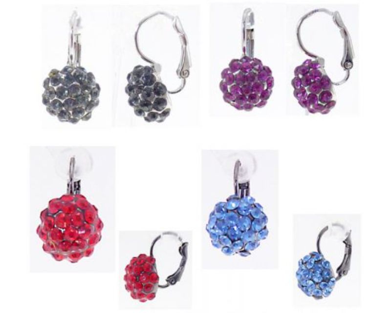 Earring - Crystal Balls Set of 4