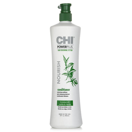 CHI Power Plus Nourish Conditioner in a 946ml bottle, designed to hydrate, strengthen, and revitalize all hair types.