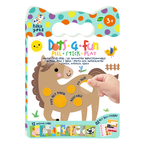 Activity Set - Haku Yoka Dot 4 Fun Peel Stick Play Farm Animals