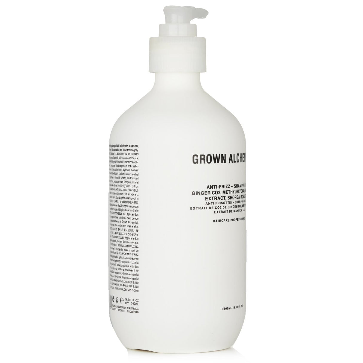 Hydrating anti-frizz shampoo with Ginger CO2 and Shorea Robusta for smoother, manageable, and healthy-looking hair.