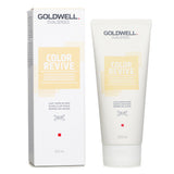 Goldwell Dual Senses Color Revive Conditioner for Light Warm Blonde enhances color while adding shine and softness to blonde hair.