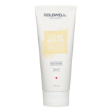 Goldwell Dual Senses Color Revive Conditioner in Light Warm Blonde, enhancing vibrancy and shine for salon-fresh blonde hair.