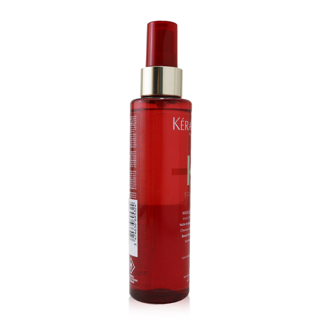 Kerastase Soleil Bi-Phase Oil Mist for sun-exposed hair, hydrates, protects, and creates soft beach waves.