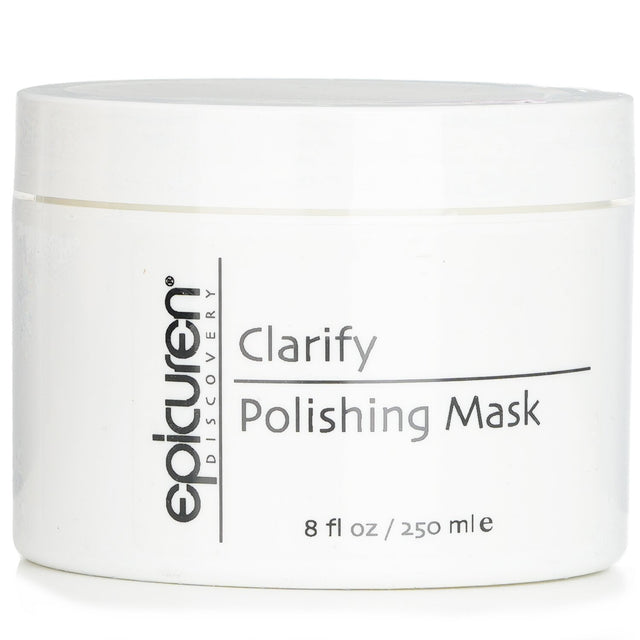 Epicuren Clarify Polishing Mask in 250ml, formulated with clay and Tea Tree Oil to detoxify and refine oily, blemish-prone skin.