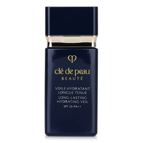 Cle De Peau Long Lasting Hydrating Veil SPF 25 in a sleek 30ml bottle, ideal for radiant skin and flawless makeup application.