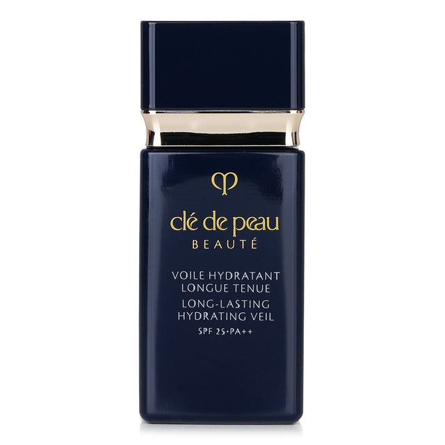 Cle De Peau Long Lasting Hydrating Veil SPF 25 in a sleek 30ml bottle, ideal for radiant skin and flawless makeup application.