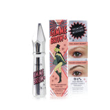 Benefit Gimme Brow+ Volumizing Fiber Gel in Neutral Deep Brown, features microfibers for fuller brows and a precision brush for easy application.