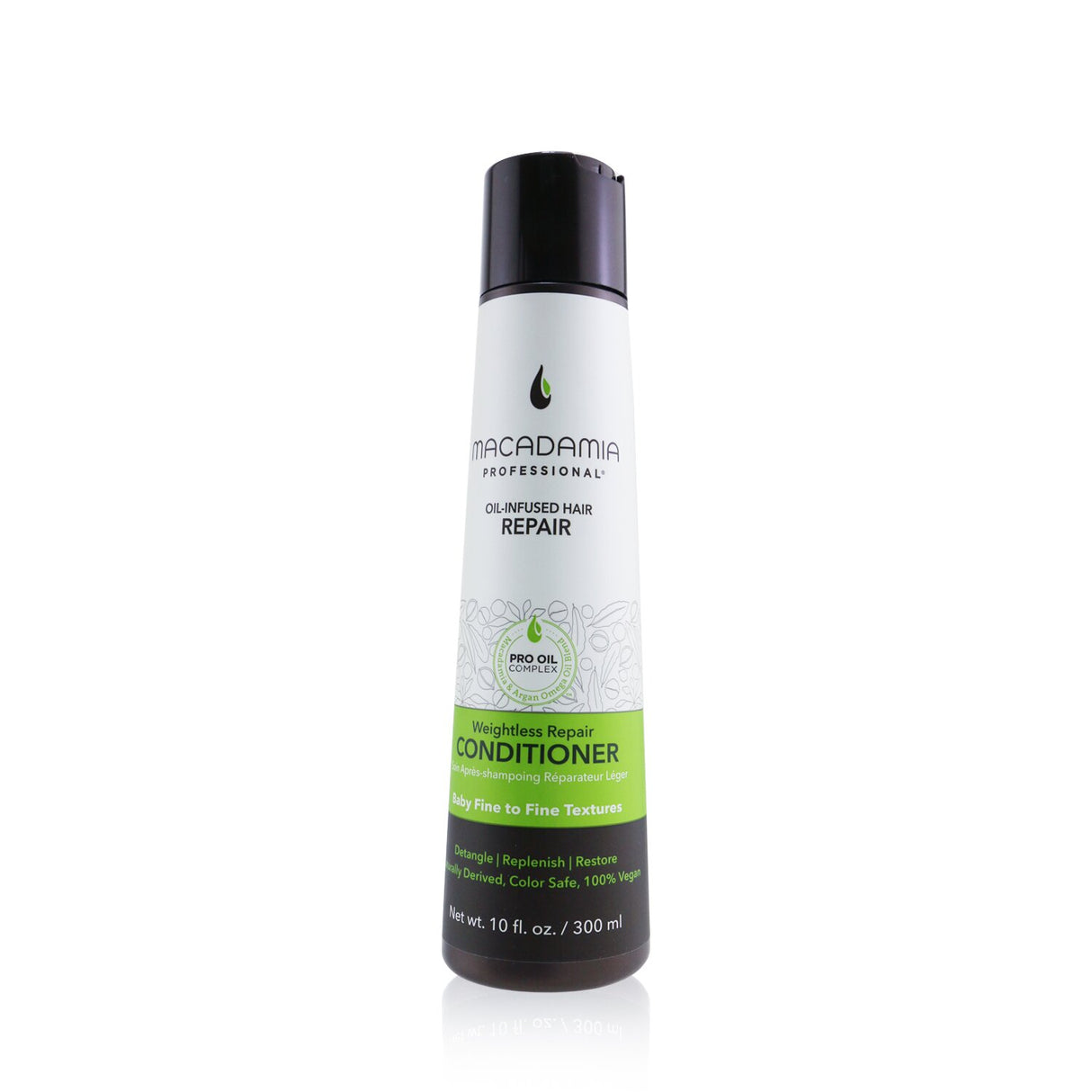 Ultra-lightweight conditioner for fine hair, infused with Macadamia and Argan Oils for nourishment and hydration.