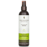 Lightweight leave-in conditioning mist with Macadamia and Argan Oils for fine hair, promoting hydration and strength.