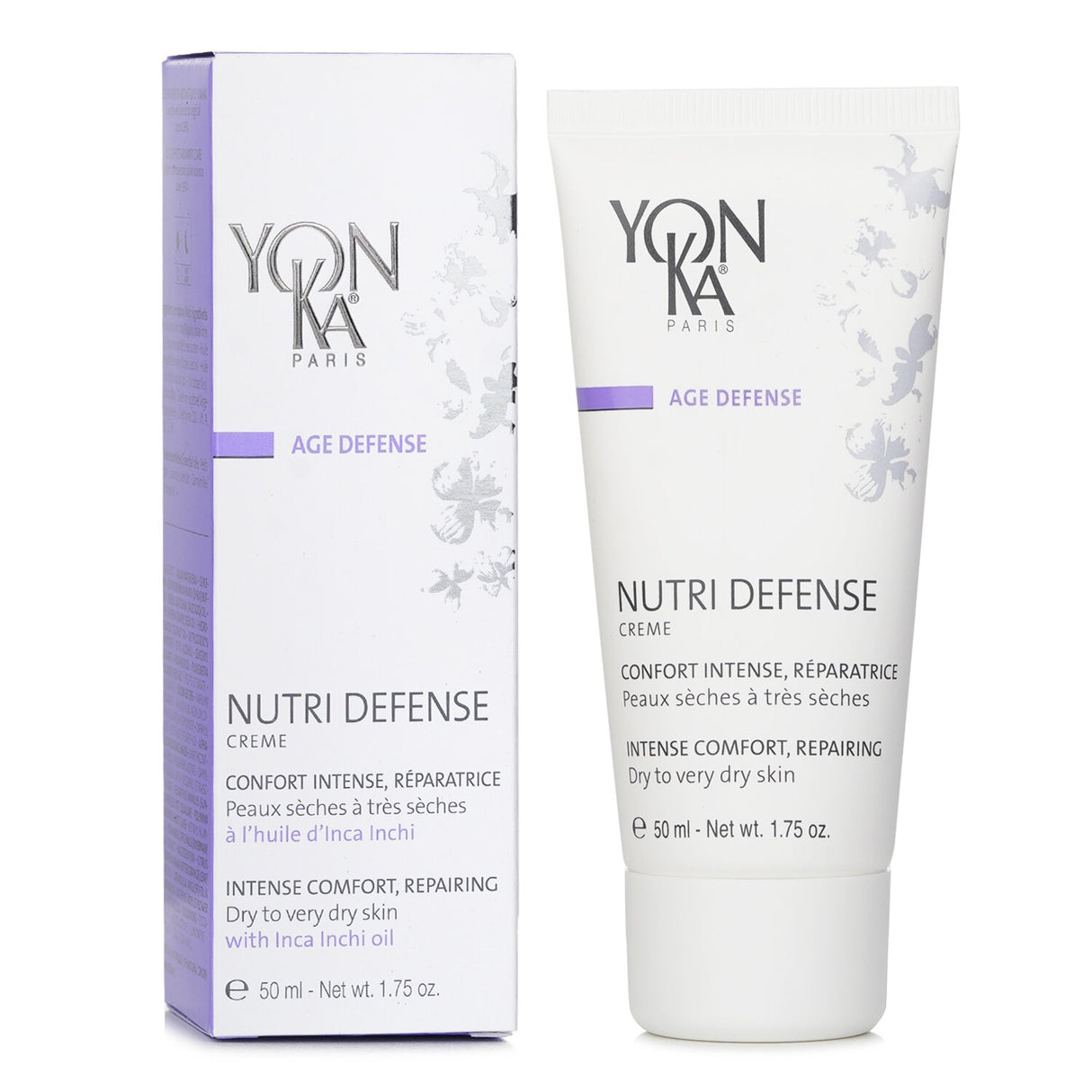 Yonka Age Defense Nutri Defense Creme with Inca Inchi Oil for intense comfort and hydration, ideal for dry skin.