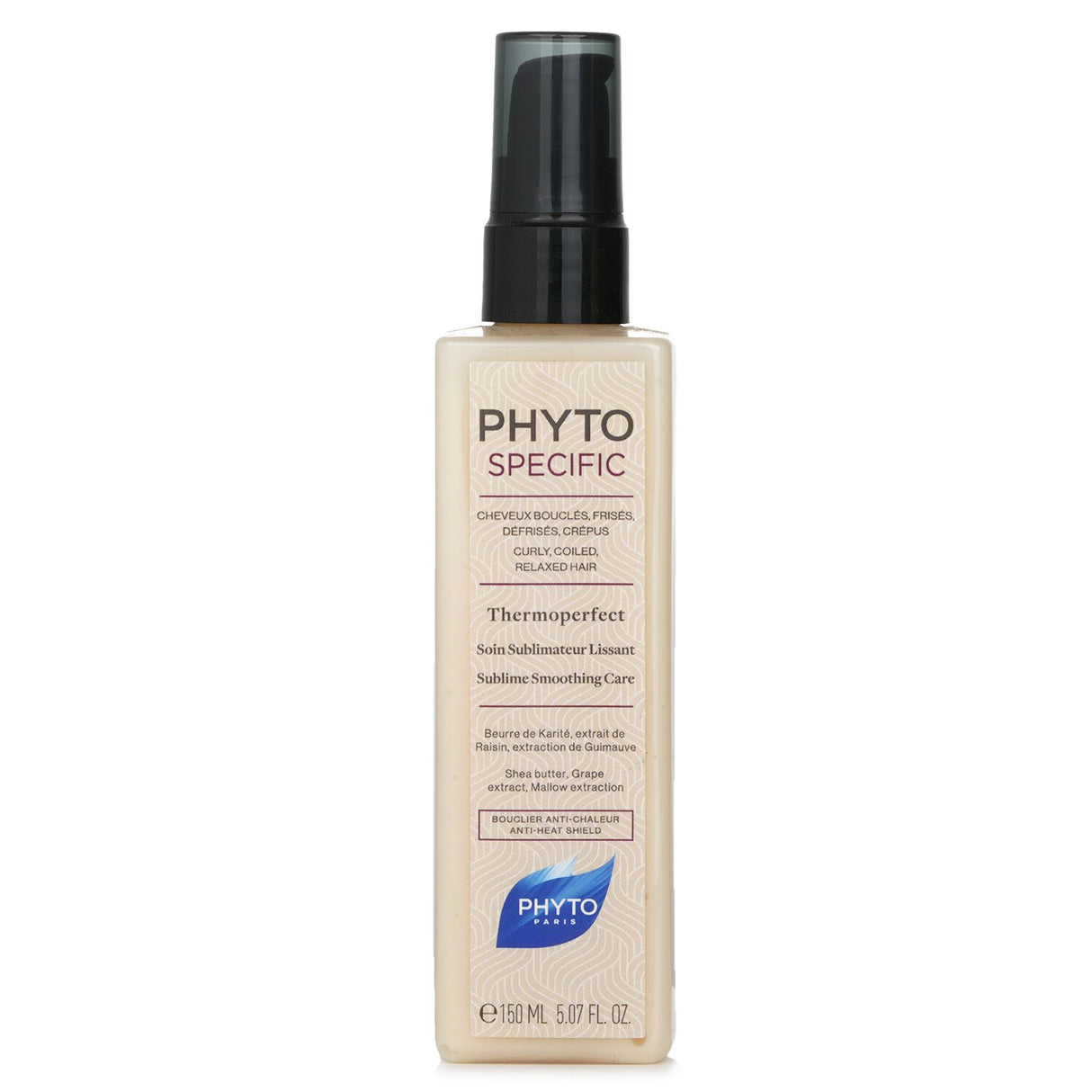 Phyto Specific Thermperfect Sublime Smoothing Care for curly and coiled hair, offers heat protection and deep nourishment.