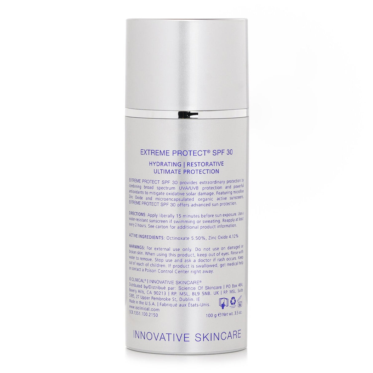 IS Clinical Extreme Protect SPF 30 Sunscreen Creme 100ml/3.3oz