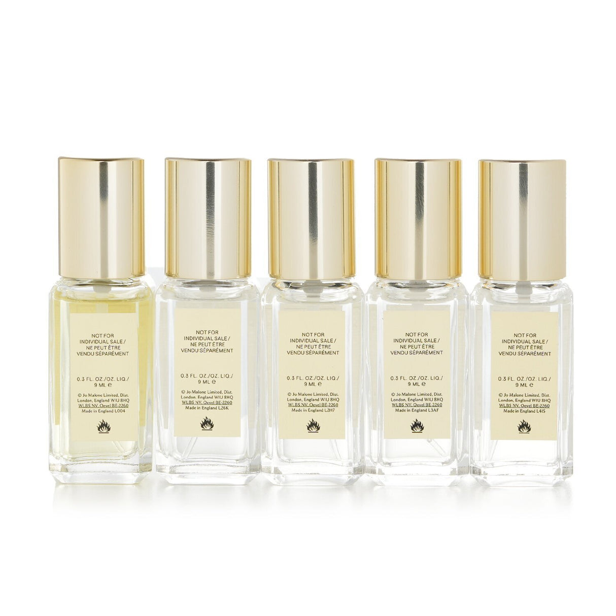 Jo Malone Cologne Collection featuring 5 x 9ml fragrances: Lime Basil & Mandarin, English Pear & Freesia, and more.