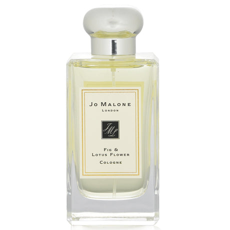 Jo Malone Fig & Lotus Flower Cologne Spray in 100ml, featuring fresh fig, serene lotus, and vetiver notes for a luxurious fragrance.