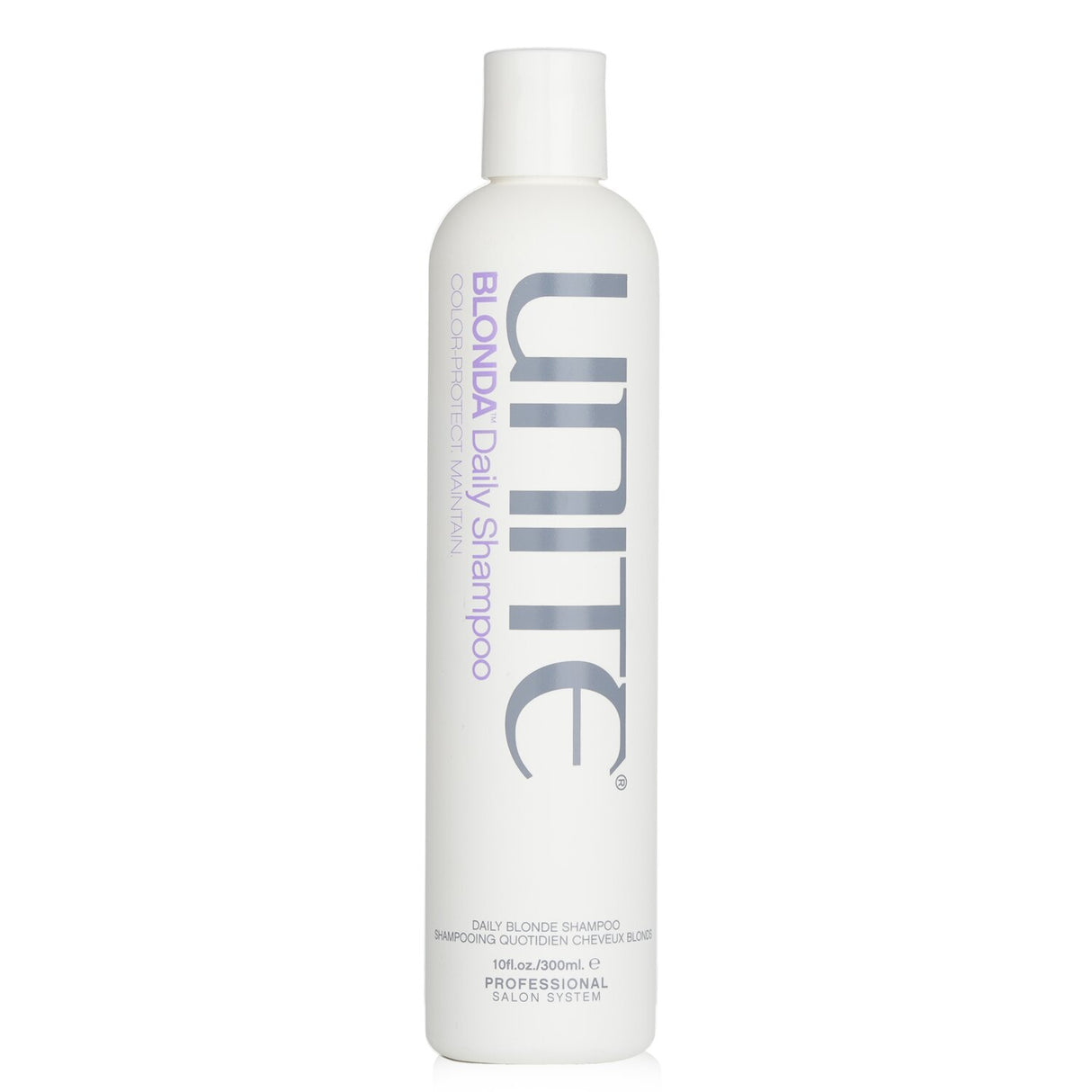 Unite BLONDA Daily Shampoo 300ml revitalizes blonde hair, cleanses gently, and enhances shine without dulling color.