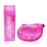 Pink reusable makeup remover cloth designed to effortlessly erase makeup, dirt, and oil, perfect for sensitive skin.