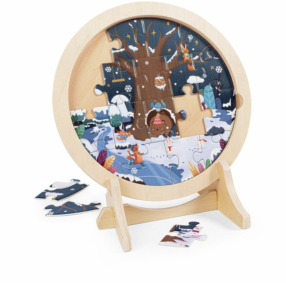 Hape - Puzzles: 4 Seasons Layer Puzzle
