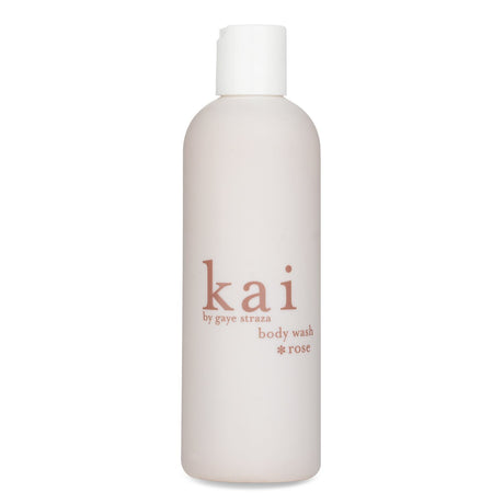 Luxurious Kai Rose Body Wash in 236ml, enriched with Vitamin E and rose extracts for hydrating, fragrant cleansing.