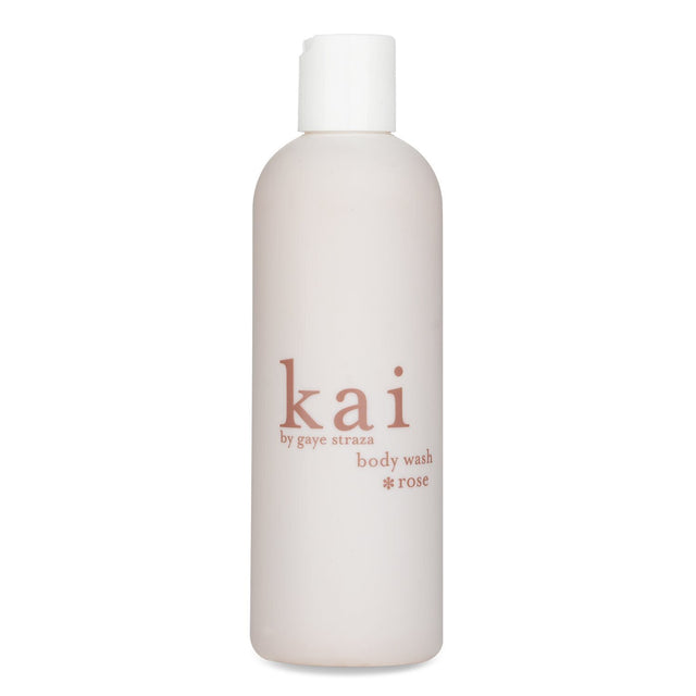 Luxurious Kai Rose Body Wash in 236ml, enriched with Vitamin E and rose extracts for hydrating, fragrant cleansing.