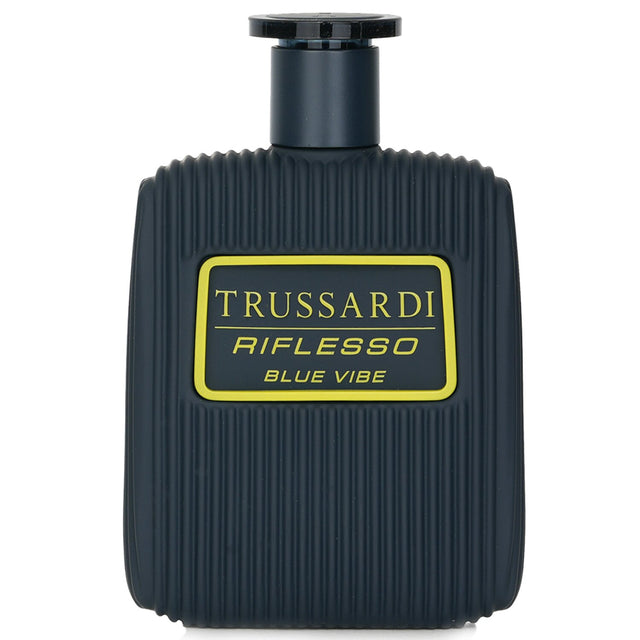 Trussardi Riflesso Blue Vibe Eau De Toilette Spray 100ml, a captivating oriental woody fragrance for modern men.