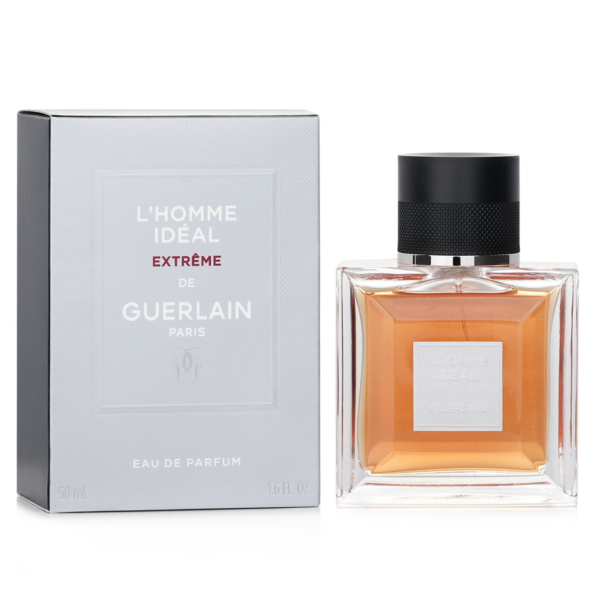 Guerlain L'Homme Ideal Extreme Eau De Parfum in 50ml, a sophisticated oriental woody fragrance for men with bold, rich notes.