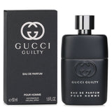 Gucci Guilty Pour Homme 50ml Eau De Parfum, a woody spicy fragrance for men with elegant notes of rose, cedar, and patchouli.