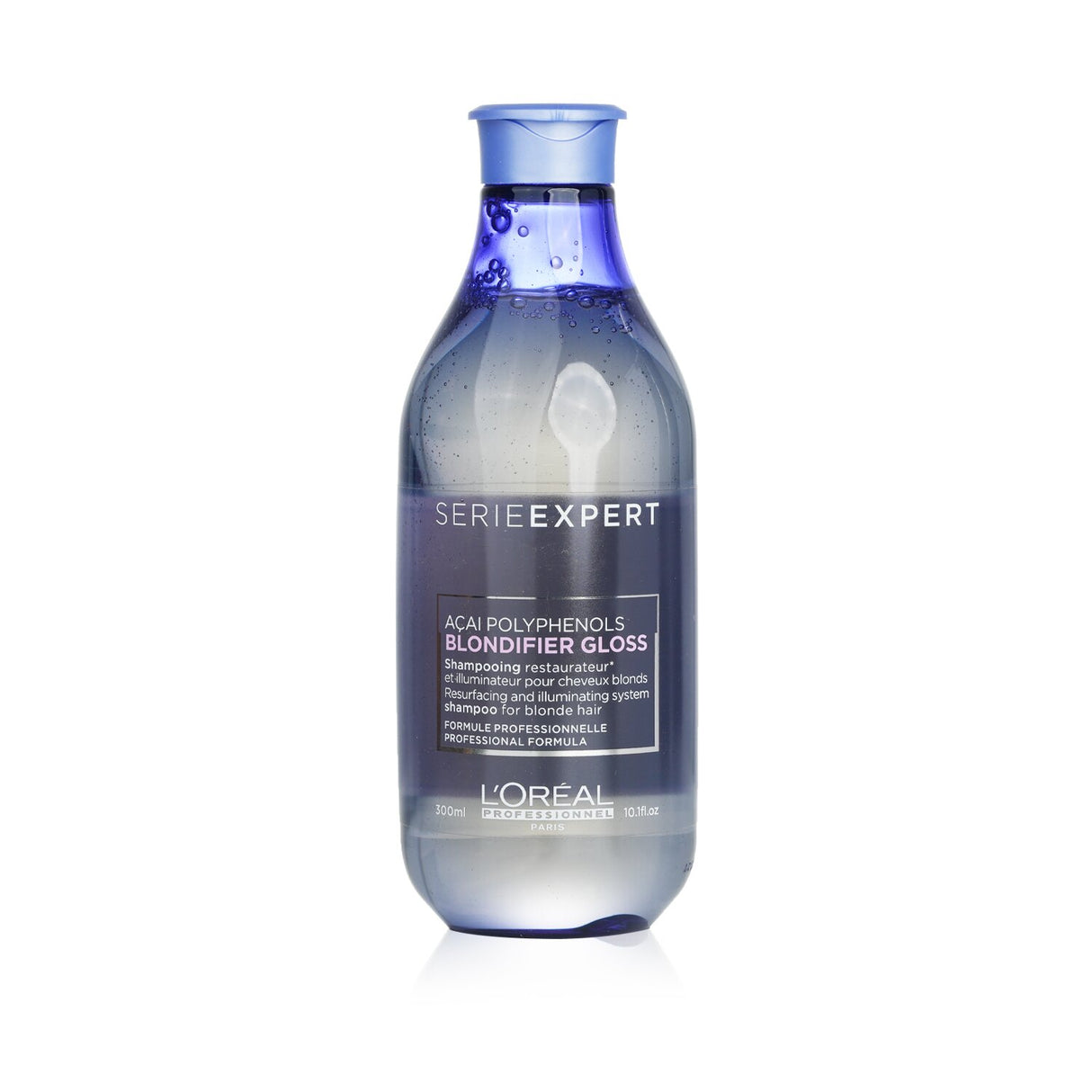 Shampoo for blonde hair with Acai Polyphenols, gently cleanses and enhances shine while nourishing and hydrating.