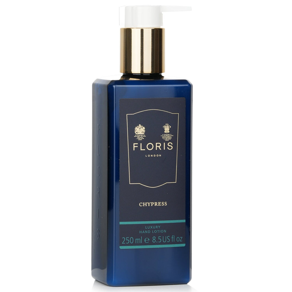 Floris Chypress Luxury Hand Lotion in 250ml, nourishing, vegan lotion with bergamot and orange flower scent for soft hands.