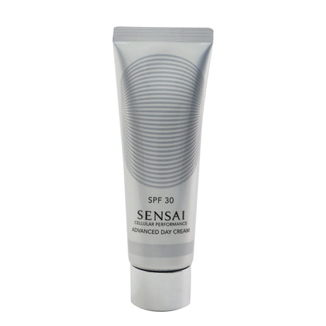 Kanebo Sensai Cellular Performance Advanced Day Cream SPF 30 in a 50ml jar, offering hydration and UV protection for radiant skin.
