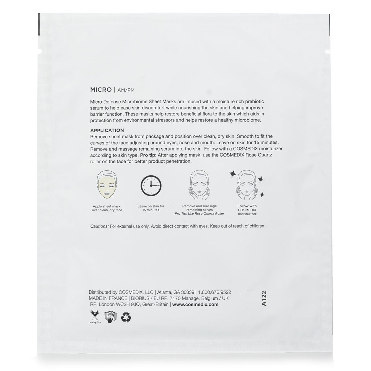 CosMedix Micro Defense Microbiome Sheet Mask  5sheets