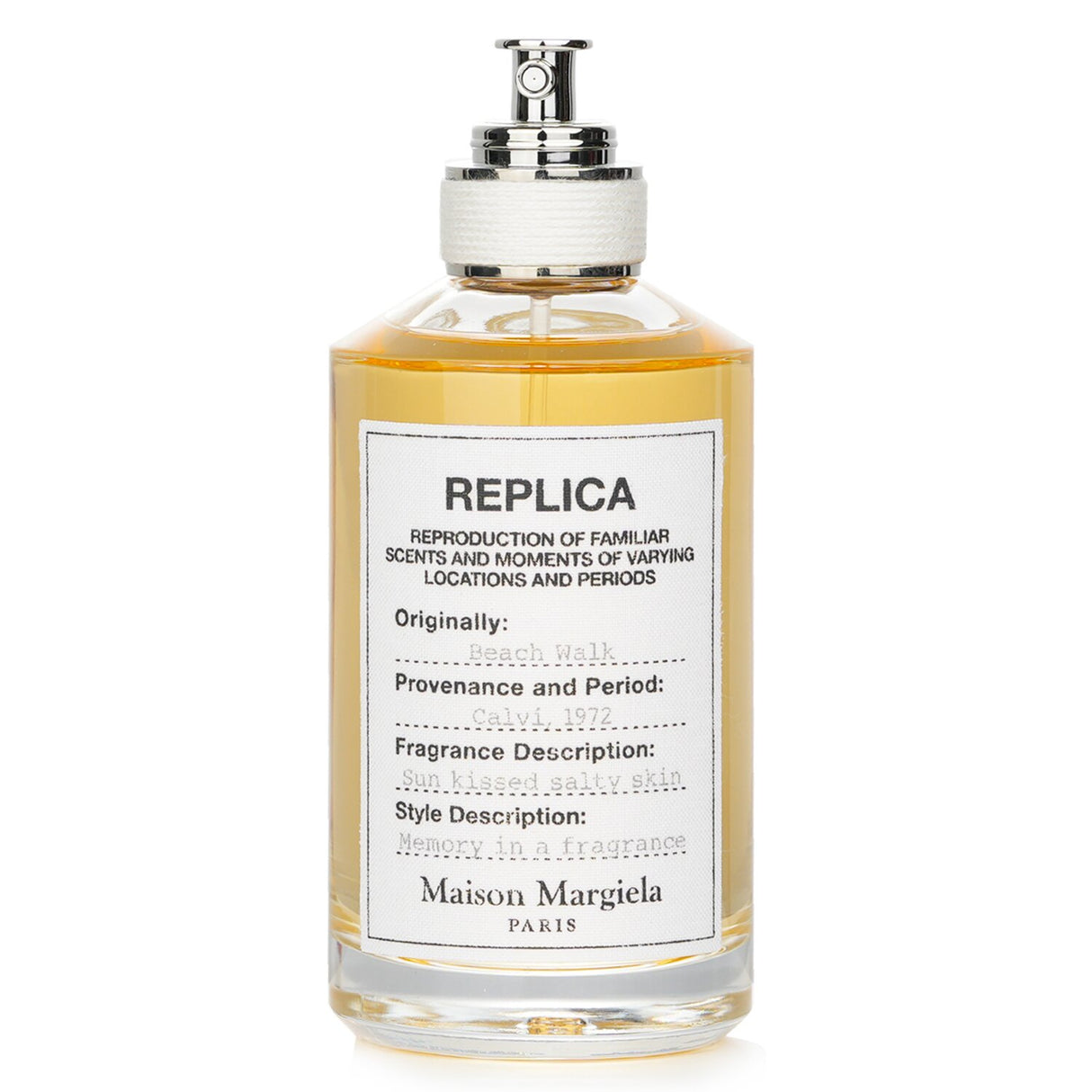 Maison Margiela's Beach Walk Eau De Toilette Spray offers a floral fruity scent, evoking summer with notes of Lemon, Coconut, and Musk.