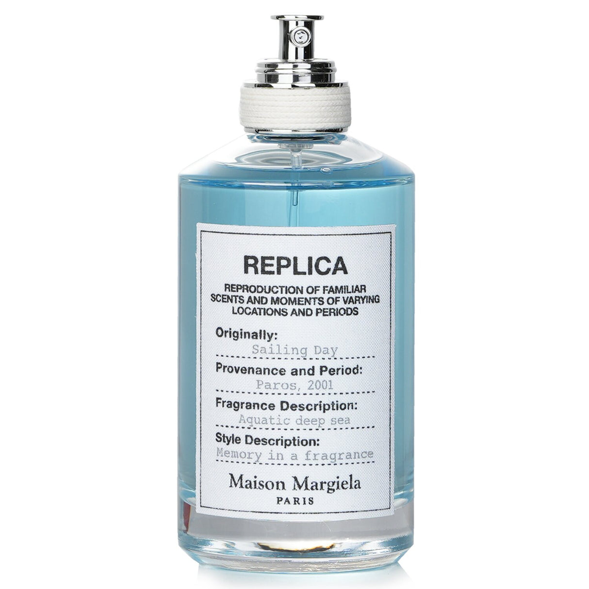 Maison Margiela Replica Sailing Day Eau De Toilette, 100ml, a fresh unisex fragrance capturing sea breezes and sunlight.