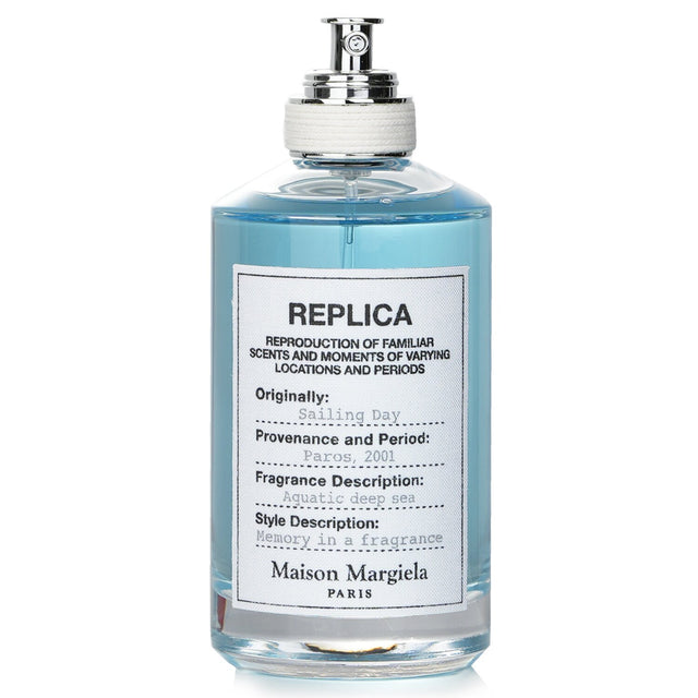 Maison Margiela Replica Sailing Day Eau De Toilette, 100ml, a fresh unisex fragrance capturing sea breezes and sunlight.