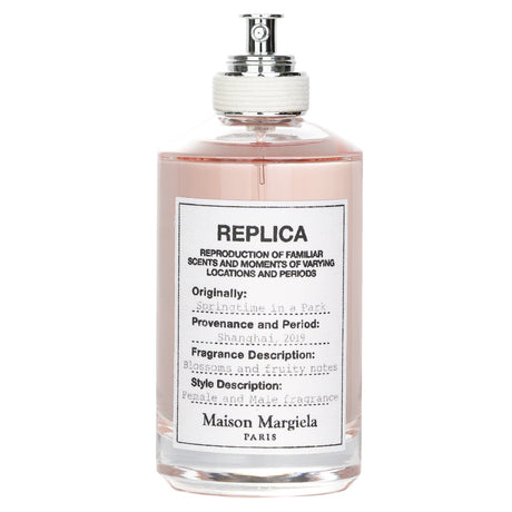 Maison Margiela Replica Springtime In A Park, a unisex 100ml fragrance with fruity and floral notes, perfect for spring and summer.