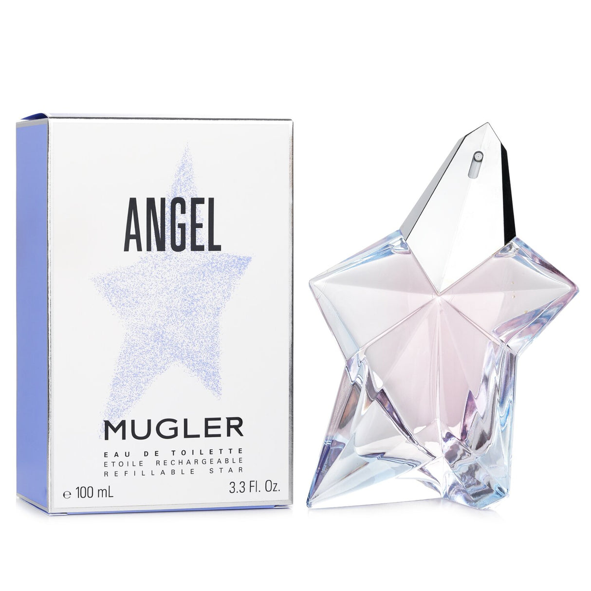 Thierry Mugler Angel Eau De Toilette Spray in a 100ml bottle, featuring floral fruity notes for a youthful, enchanting aroma.