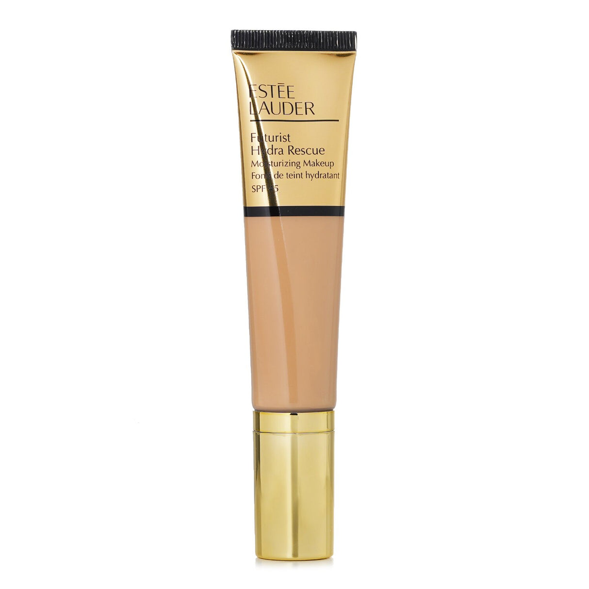 Estee Lauder Futurist Hydra Rescue Makeup SPF 45 in #2N1 Desert Beige, offering hydrating coverage and sun protection for a radiant finish.