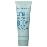 Frownies Citrus Honey Body Wash 240ml, a gentle, moisturizing cleanser with honey, perfect for all skin types.