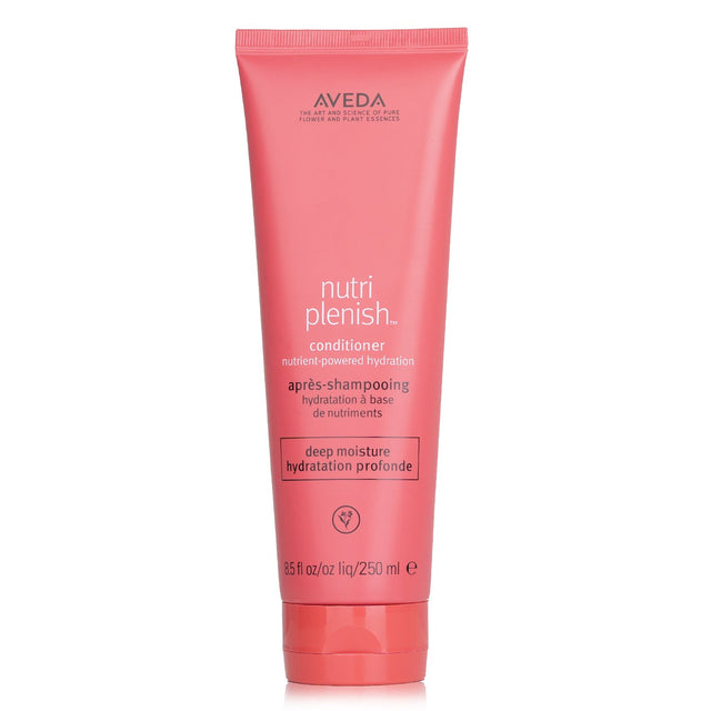 Aveda Nutriplenish Conditioner in 250ml for deep moisture, enriched with organic coconut oil and mango butter, vegan and cruelty-free.