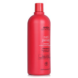 Aveda Nutriplenish Deep Moisture Shampoo in a 1000ml bottle, enriched with organic coconut oil and mango butter for dry hair.