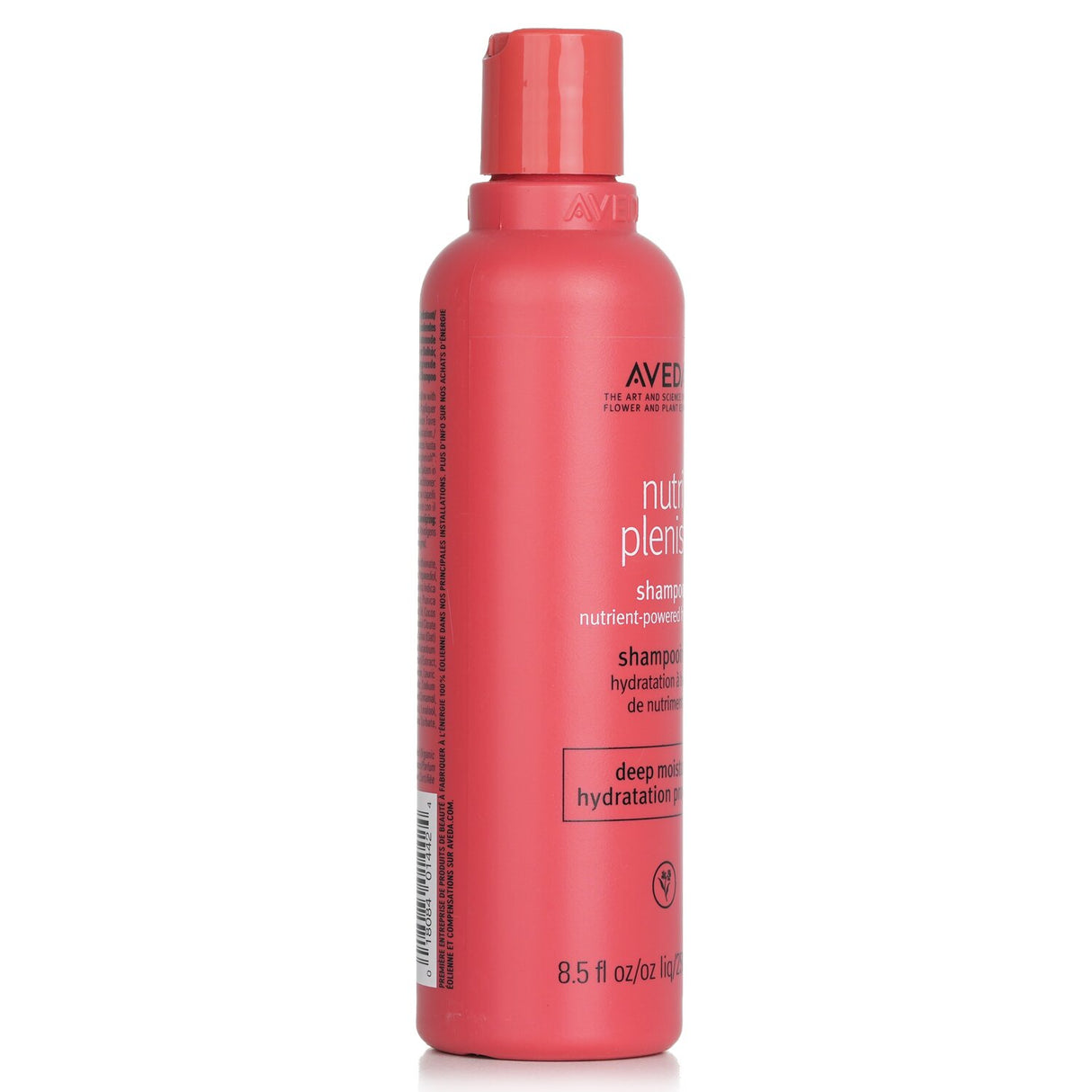 Aveda Nutriplenish Deep Moisture Shampoo, a vegan and cruelty-free formula for deep hydration and nourishment for dry hair.